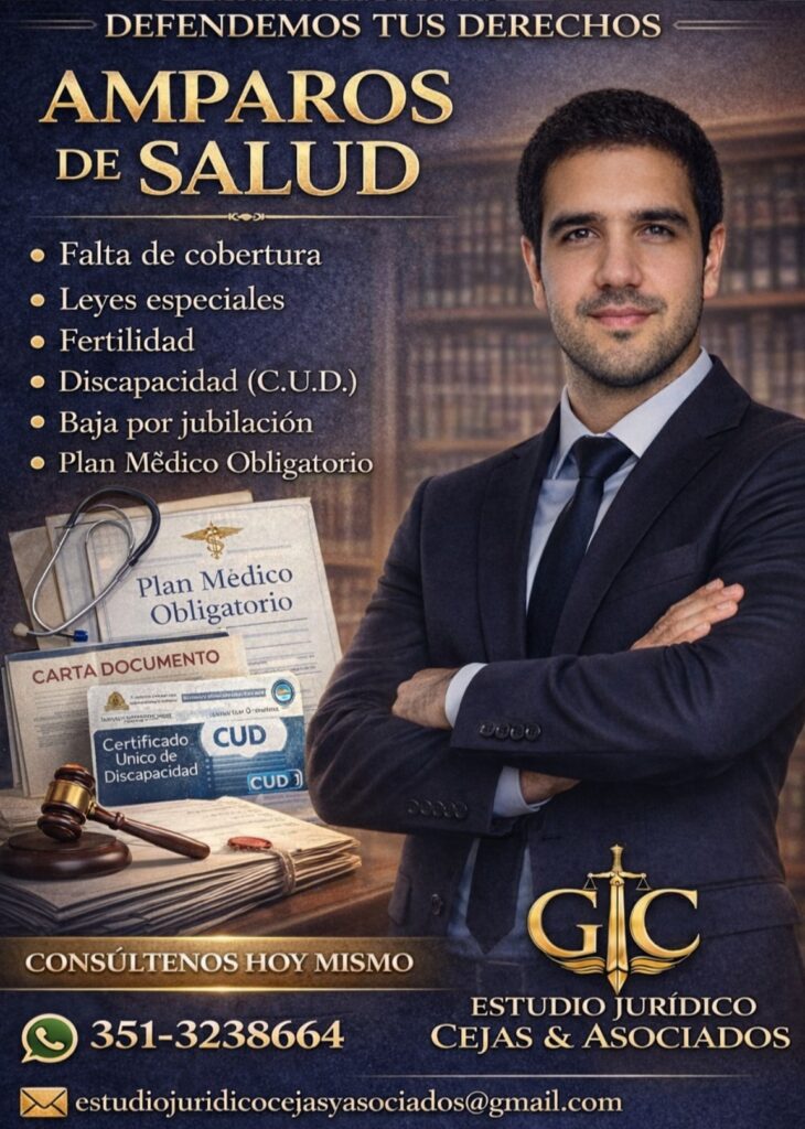 Abogado Amparos de salud Cordoba capital argentina